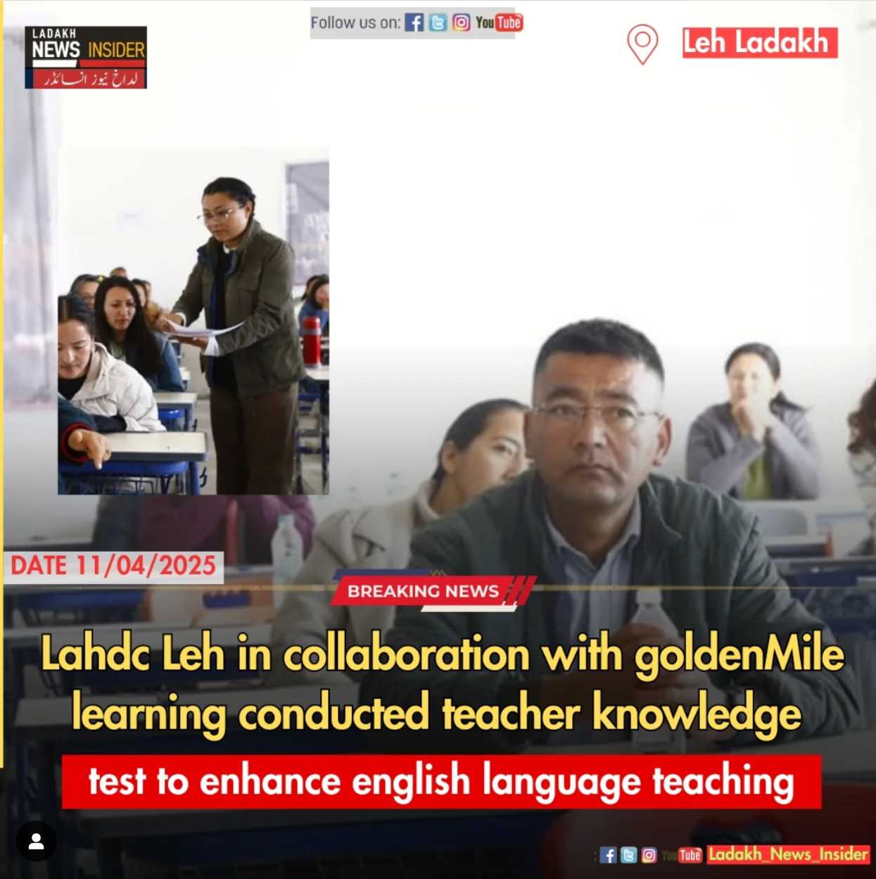 BREAKING NEWS Lahdc Leh in collaboration with goldenMile learning conducted teacher knowledge